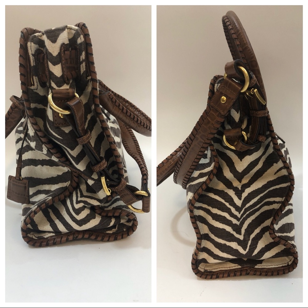 Michael Kors Zebra Large Hamilton Purse Bag - Picture 5 of 8